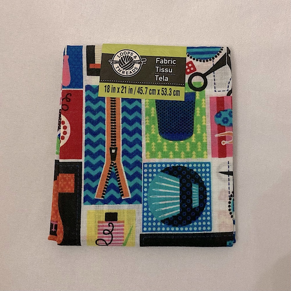 ⭐️ Loops & Threads Multicolored 100% Cotton Sewing Pattern Fabric